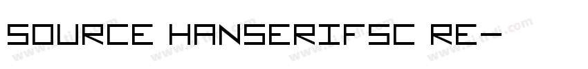 source hanserifSC re字体转换